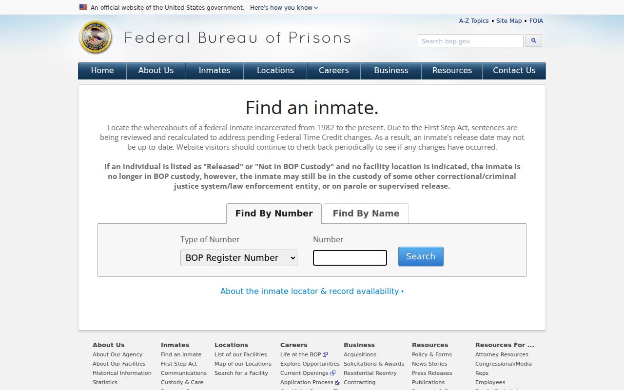 Polk County arrest research using the federal inmate locator