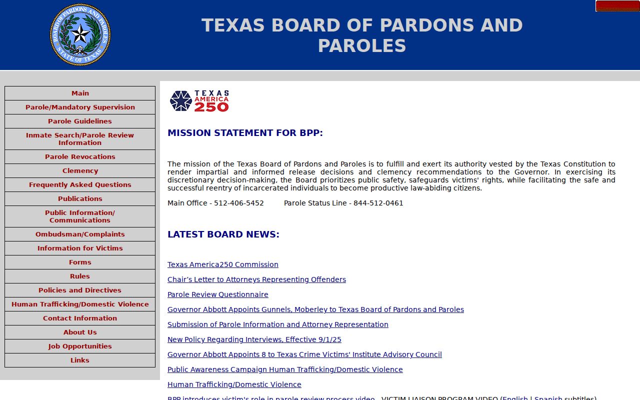Polk County criminal records and Texas parole decisions