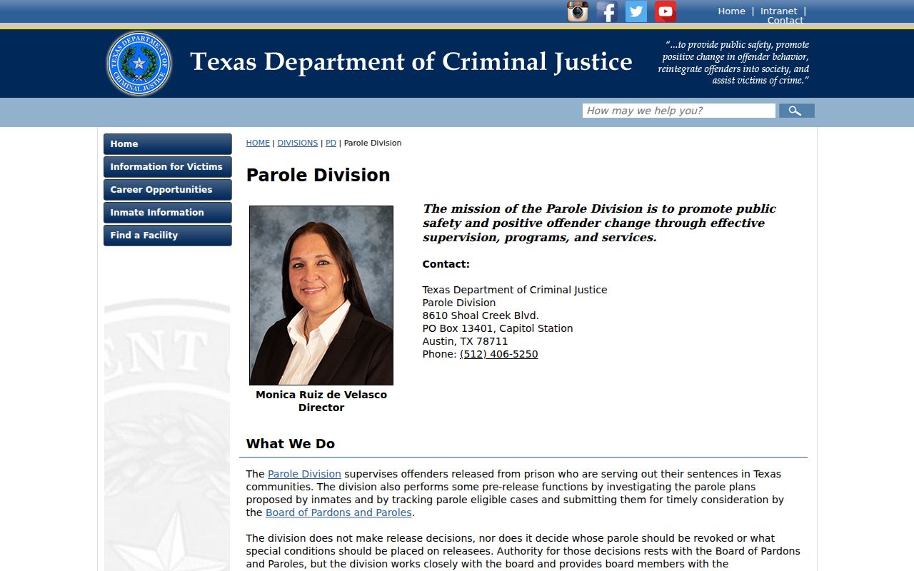 Polk County criminal history and TDCJ parole supervision
