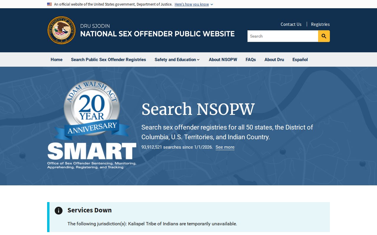 Polk County sex offender research through the national NSOPW search